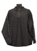 Shirt Cotton Eyelets Black