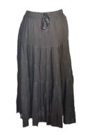 Skirt Long Terry Voil in Black