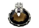 Silver Pendant Oval Fancy Top