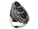 Silver Ring Garnet Cab
