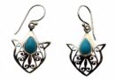 Silver Earring Turquoise Stone