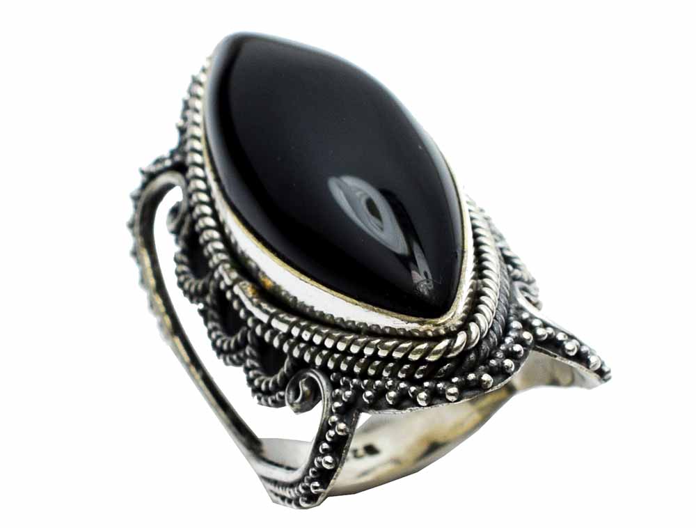 Silver Ring Onyx Oval