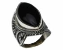 Silver Ring Onyx Long