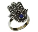 Silver Ring Lapis Hand
