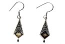 Silver Earring Smokey Cut
