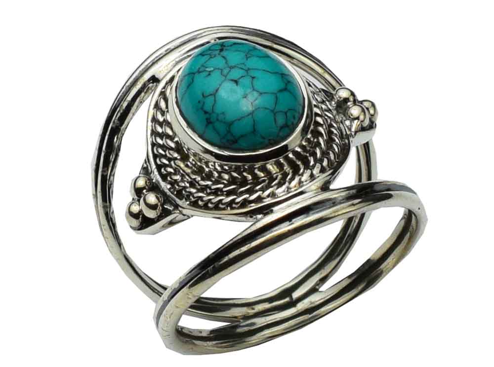 Silver Ring Turquoise Cab