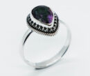 Silver Ring Mystic Quartz Cut
