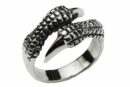 Silver Ring Double Claw