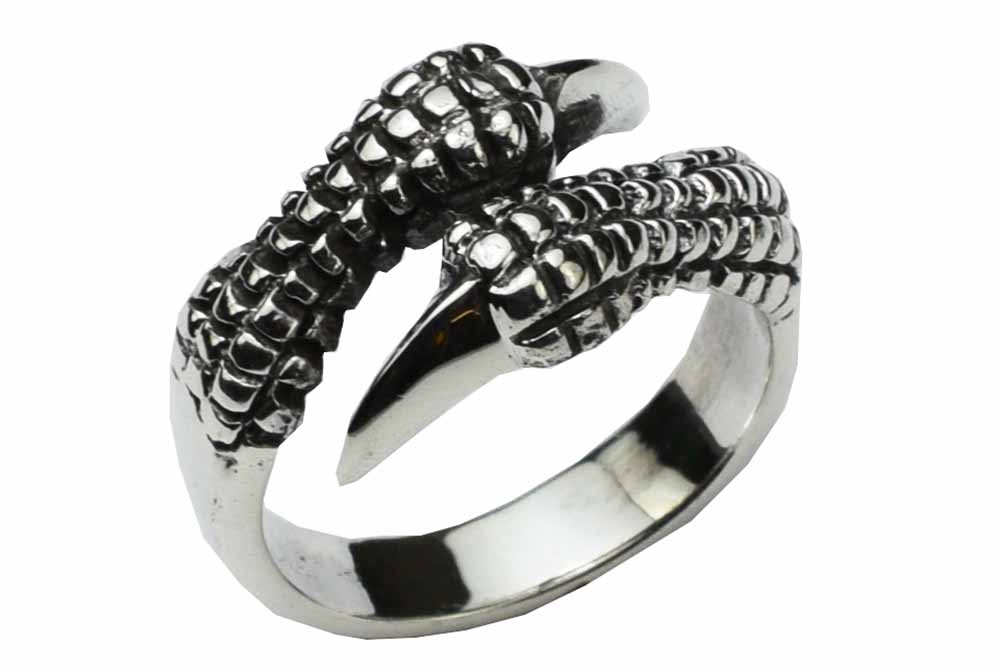 Silver Ring Double Claw
