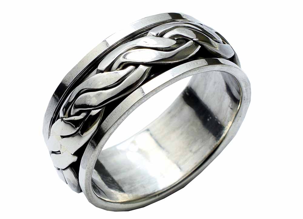 Silver Ring Band Spinner