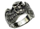 Silver Ring Skull On Wings