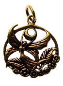 Pendant Bronze Fairy In Circle