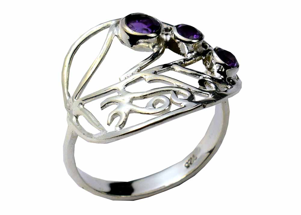 Silver Ring Tree Amethyst