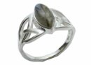 Silver Ring Oval Labradorite