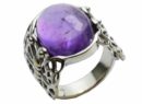 Silver Ring Butterfly Amethyst