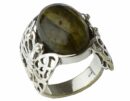 Silver Ring Butterfly Labradorite