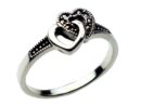 Silver Ring Marcasite Heart