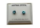 Silver Earring Stud Aqua