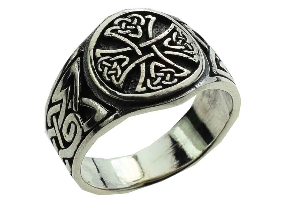 Silver Ring Celtic Cross