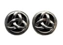 Silver Earring Stud Triquetra