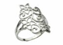 Silver Ring Flowers Cut