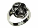 Silver Ring Skull Face