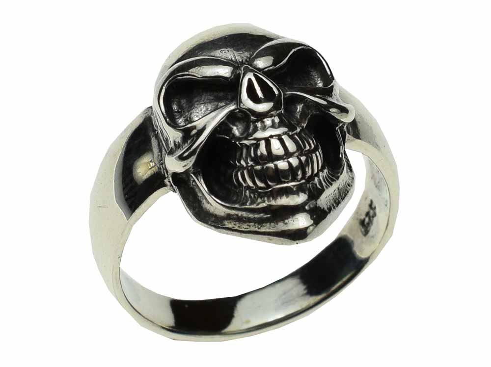 Silver Ring Skull Face