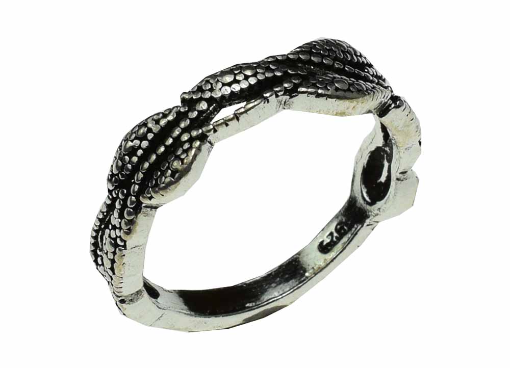 Silver Ring Bobble Leaves