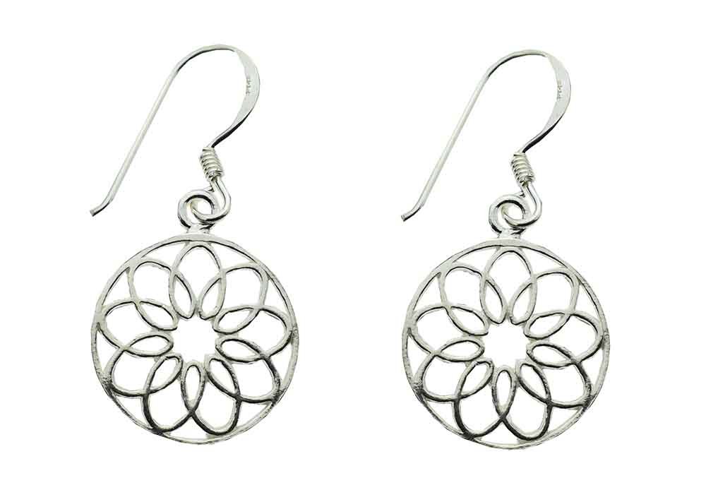 Silver Earring Flower
