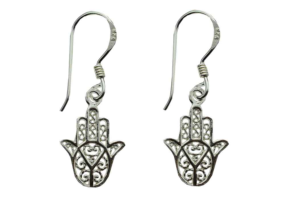 Silver Earring Fatima Hand