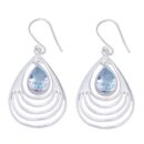 Silver Earring Blue Topaz