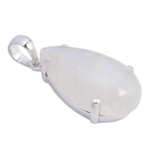 Silver Pendant Rainbow Stone
