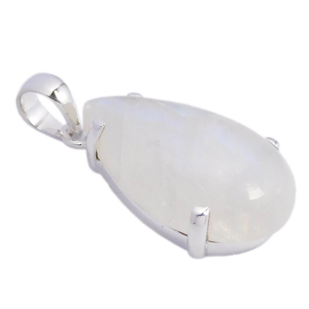 Silver Pendant Rainbow Stone