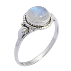 Silver Ring Rainbow Stone