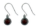 Silver Earring Circle Carnelia