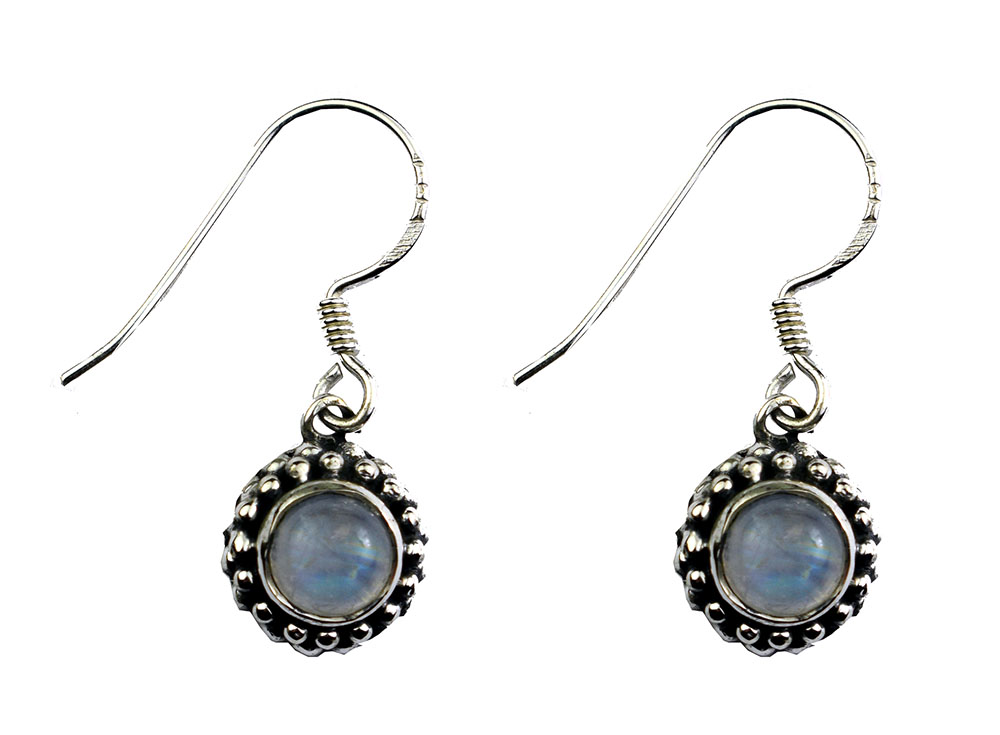 Silver Earring Round Rainbow