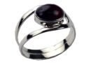 Silver Ring With Oval Garnet