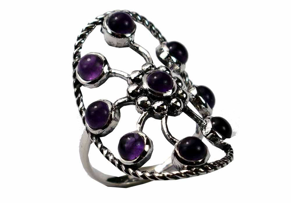 Silver Ring Chakra Circle