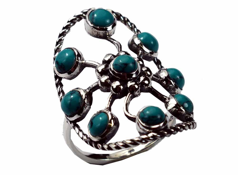 Silver Ring Chakra Circle
