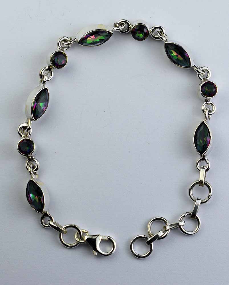 Silver Bracelet Mystic Topaz