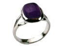 Silver Ring With Square Stone