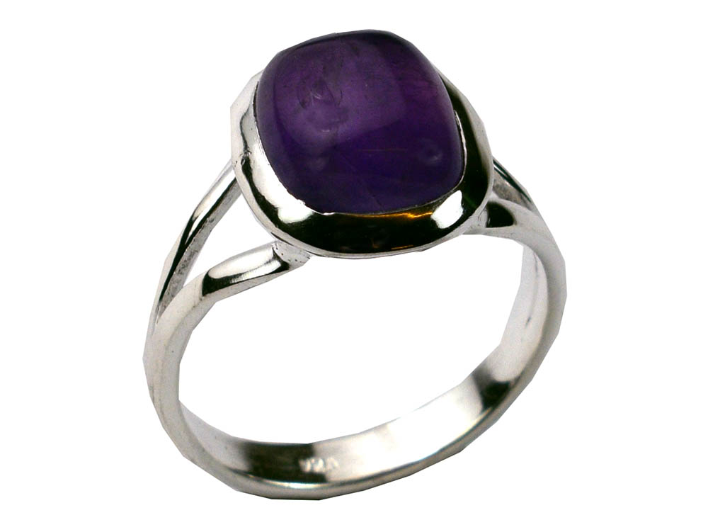Silver Ring With Square Stone
