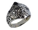 Silver Ring Green Man