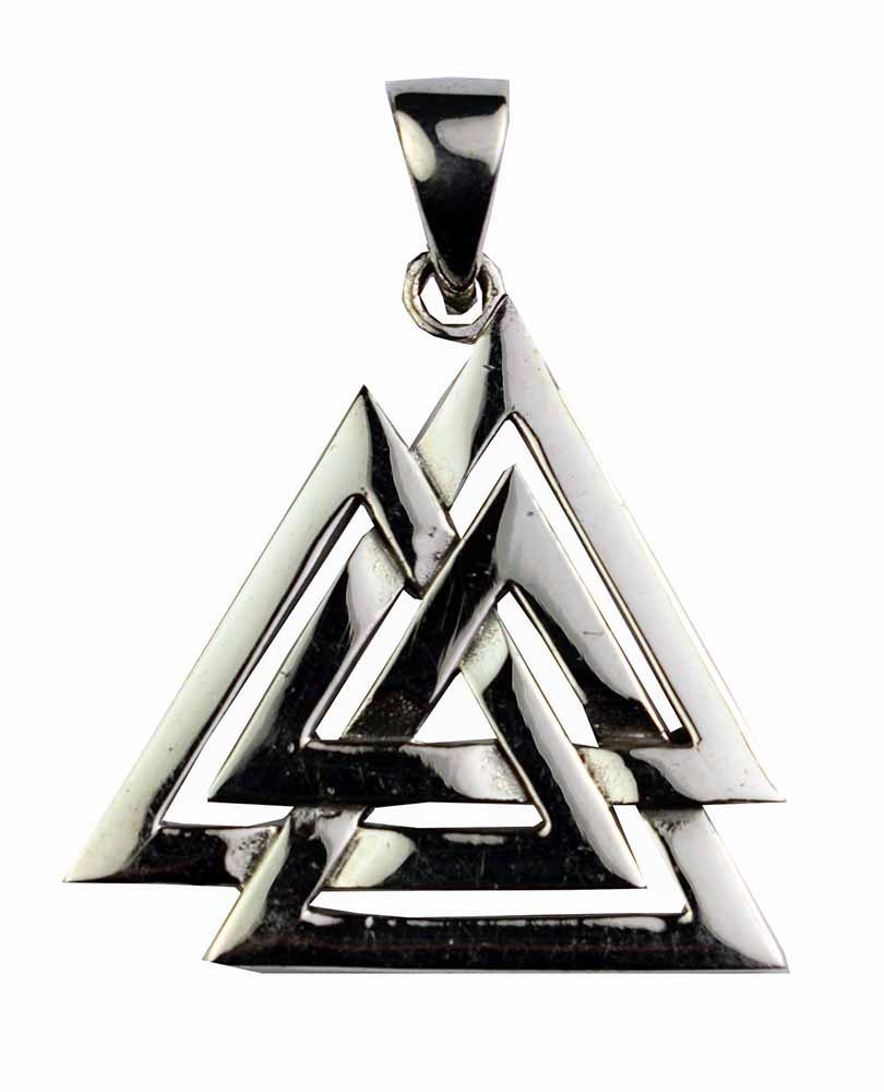 Silver Pendant Viking Valknut