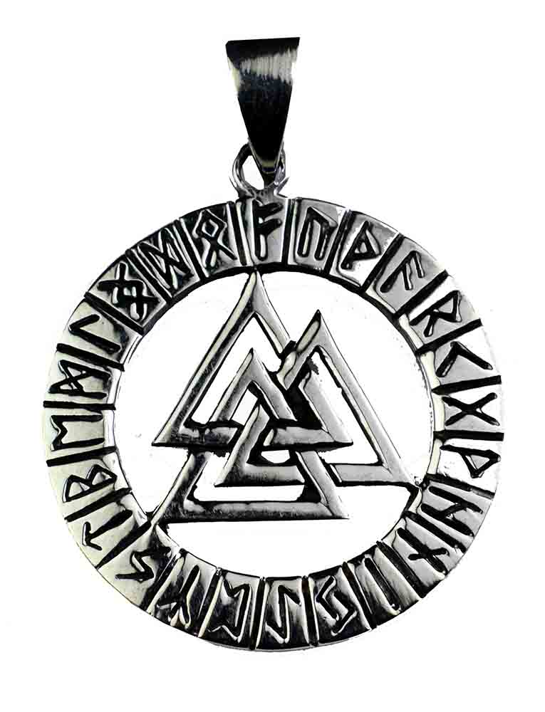 Silver Pendant Viking Valknut