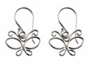 Silver Earring Butterfly 1cm H