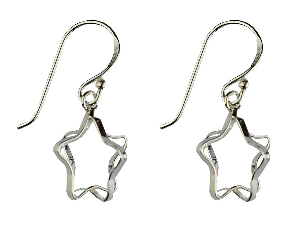 Silver Earring Star 1cm H