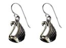 Silver Earring Swan 2cm H
