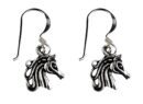 Silver Earring Unicorn 1cm H