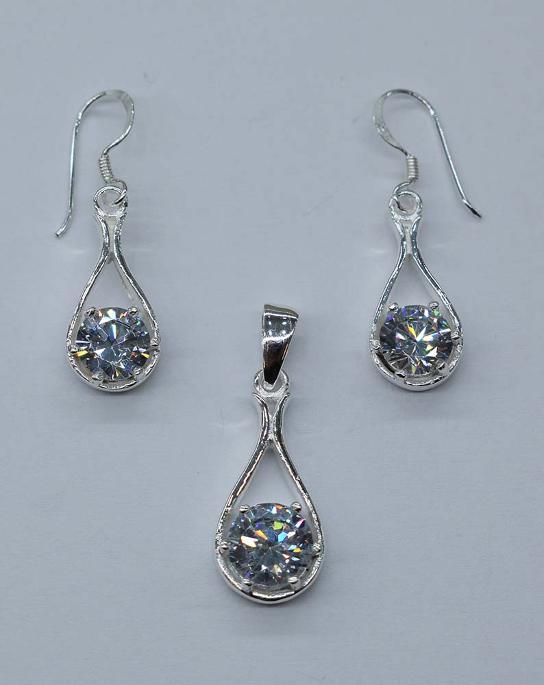 Silver Earring/Pendant Clear